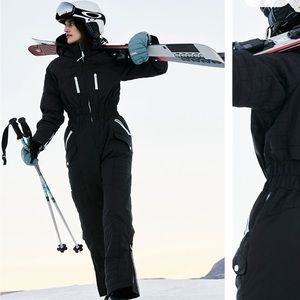 Free people all prepped ski suit in black